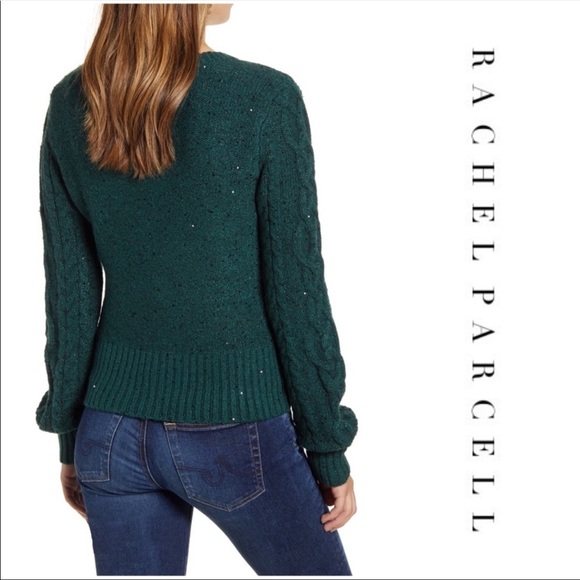 Rachel Parcell Sequin Puff Sleeve Sweater - Picture 4 of 5